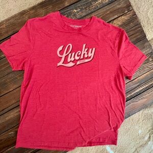Lucky Brand Red Graphic Tee